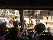 Chicken Bus food hawkers, bus from Mozambique Island to Nampula, Mozambique