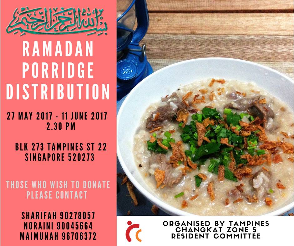 Suroor Asia Ramadhan porridge distribution in Singapore, 2017