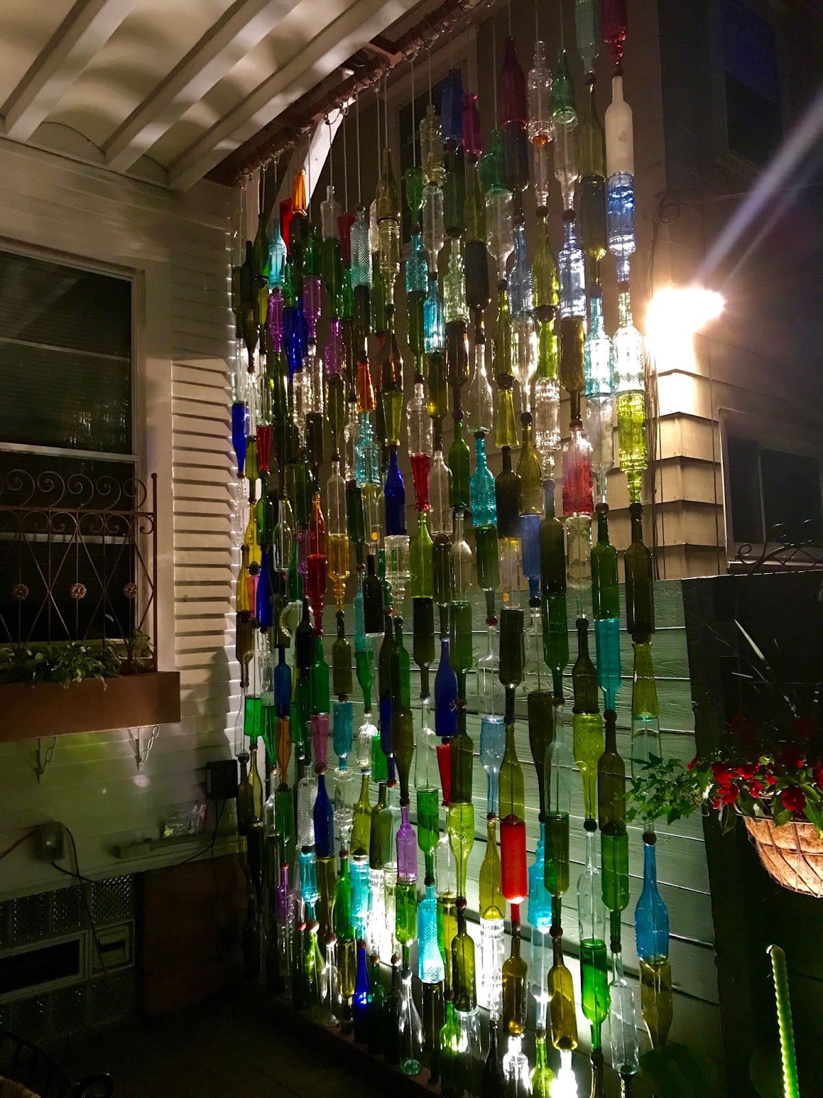 Garden art a brilliant wine bottle wall