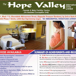 THE BEST FERTILITY TREATMENT CLINICS IN LAGOS, NIGERIA IS THE HOPE VALLEY FERTILITY CLINIC