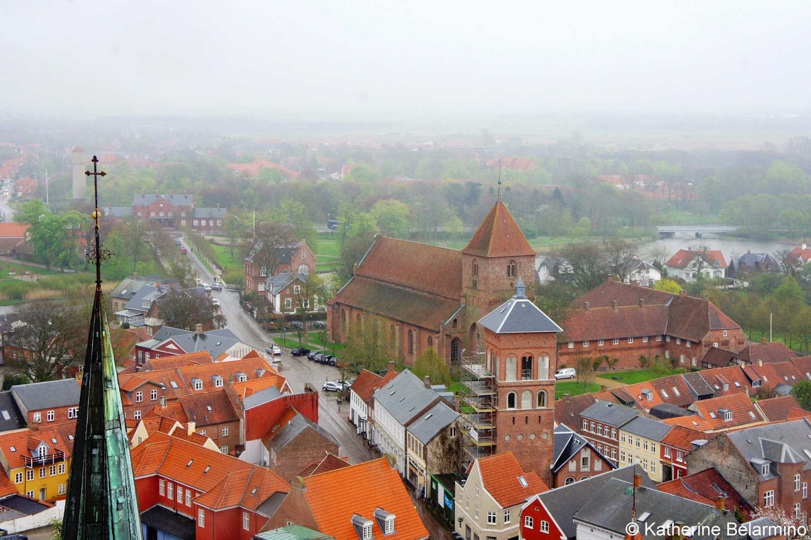 View of Ribe from Ribe Domkirke Denmark