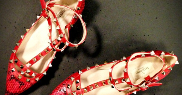 snakeskin ballerinas