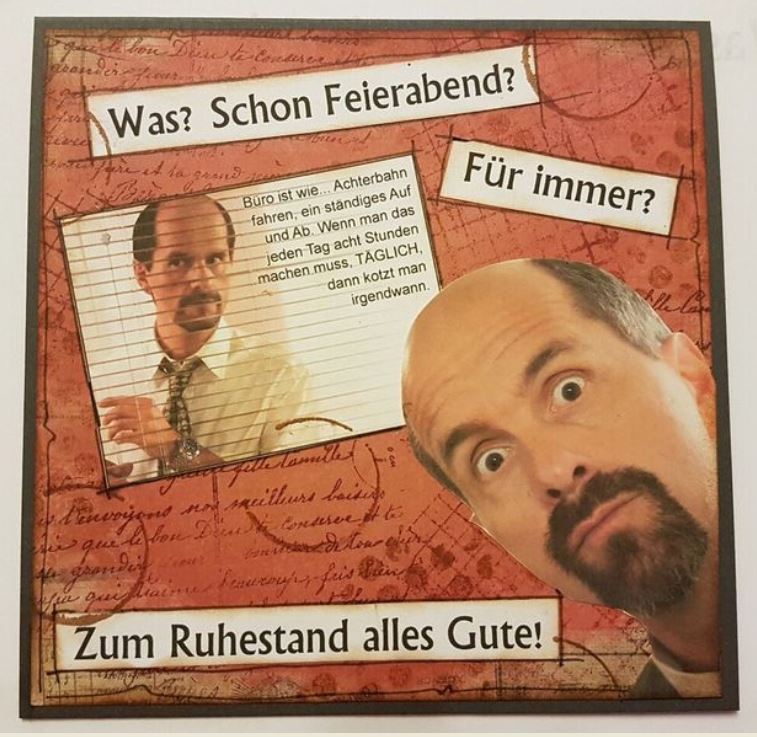 MamapiasStempelecke Freche Karten zum 65. Geburtstag und zum Ruhestand