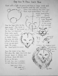 lion draw face worksheet easy worksheets lions lesson artist young desde guardado