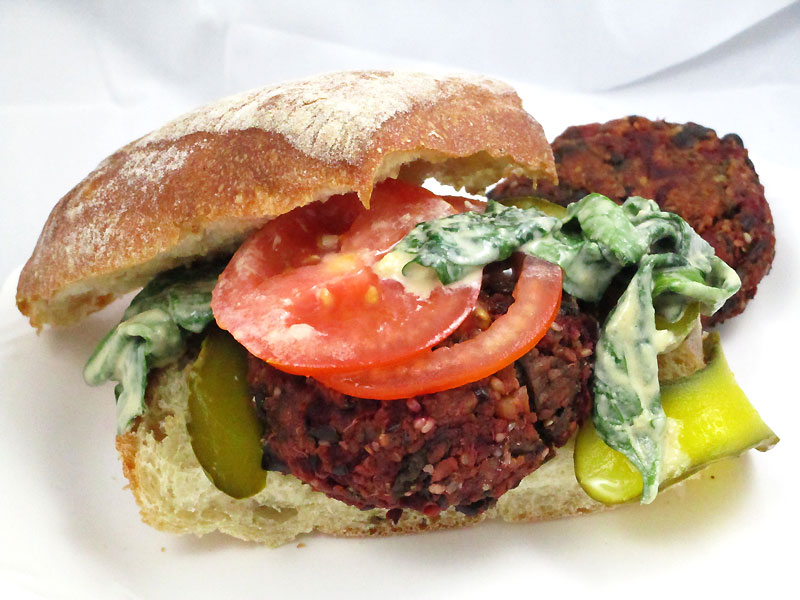 Beet and Black Bean HighProtein Burgers Lisa's Kitchen Vegetarian