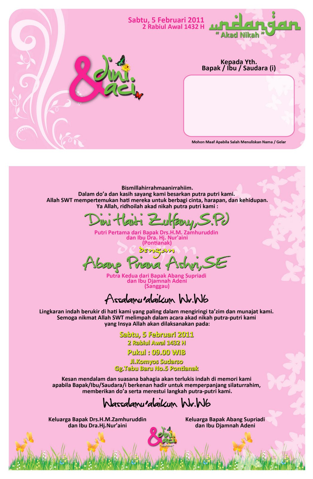 undangan akad nikah wood scribd indo