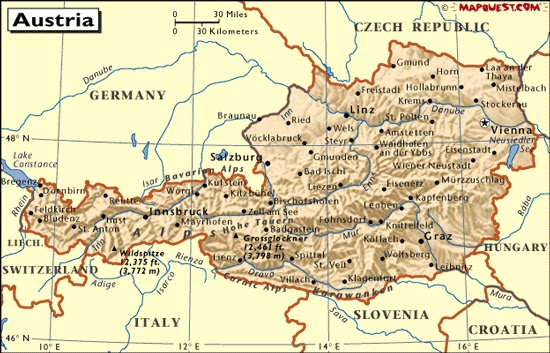 Áustria | Mapas Geográficos da Áustria