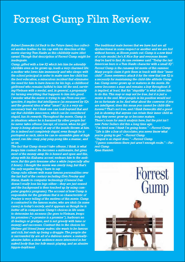 Forrest gump essay