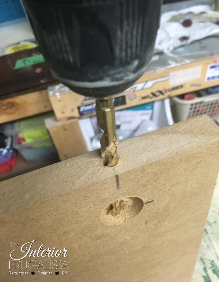 Drilling Center Pin Hole to Modify Cam Lock Nut Furniture