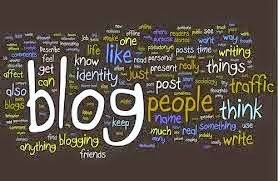 the word Blog surrounded by word cloud