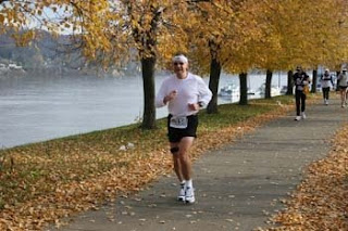 Running on level ground in my first marathon - Gregory A. Johnson