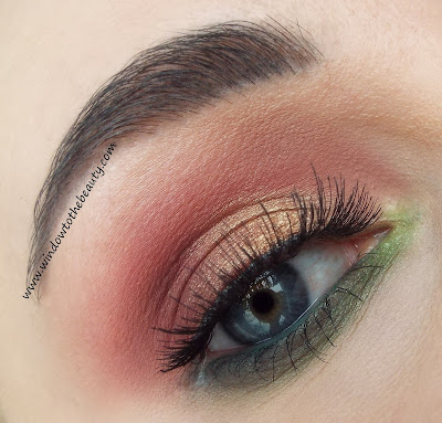 gold and lime makeup