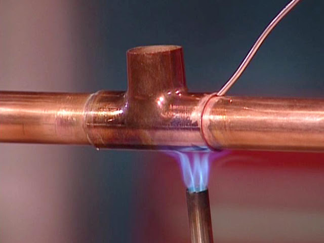 soldering copper pipe