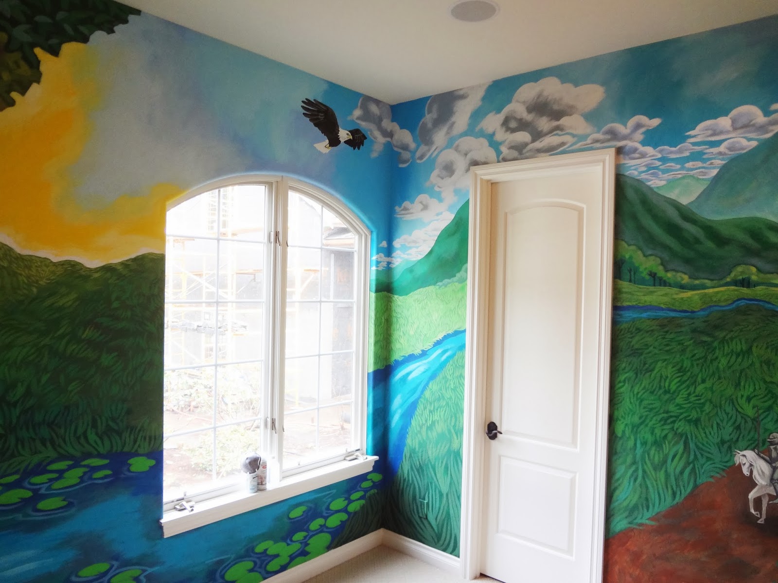 The Talking Walls Fantastical Forest Nursery Mural... D.O.N.E!