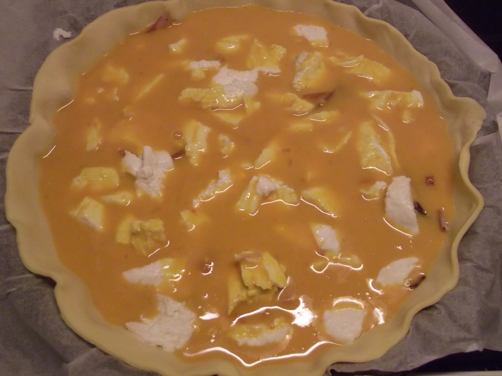 couleur salée: petite tarte potimarron mozzarella et speck