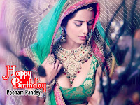 poonam pandey wallpaper birthday whatsapp status video, bold and beautiful bollywood celeb poonam pandey in traditional wear with jewelry for birthday celebrate.