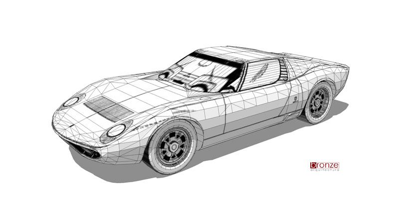 Lamborghini miura blueprint