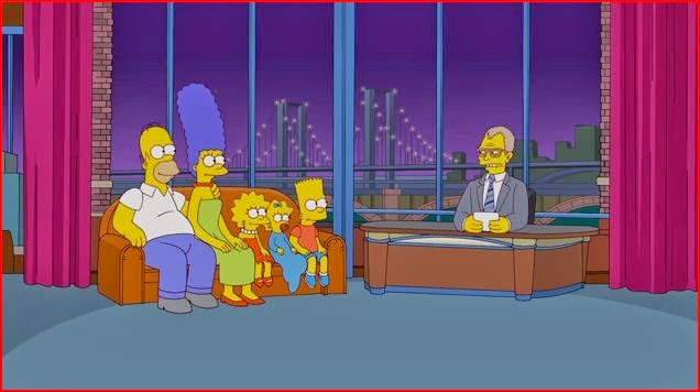 The Simpsons David Letterman animatedfilmreviews.filminspector.com