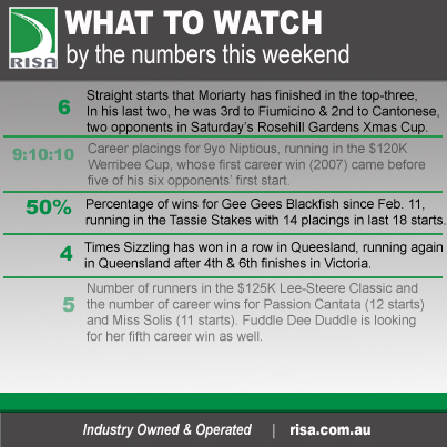 RISA - Racing Information Services Australia: Weekend Numbers to Watch