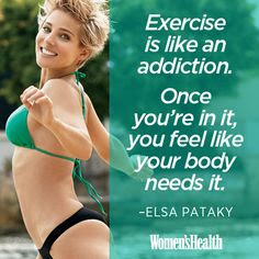 Elsa Pataky, quote, Womens health, exercise 