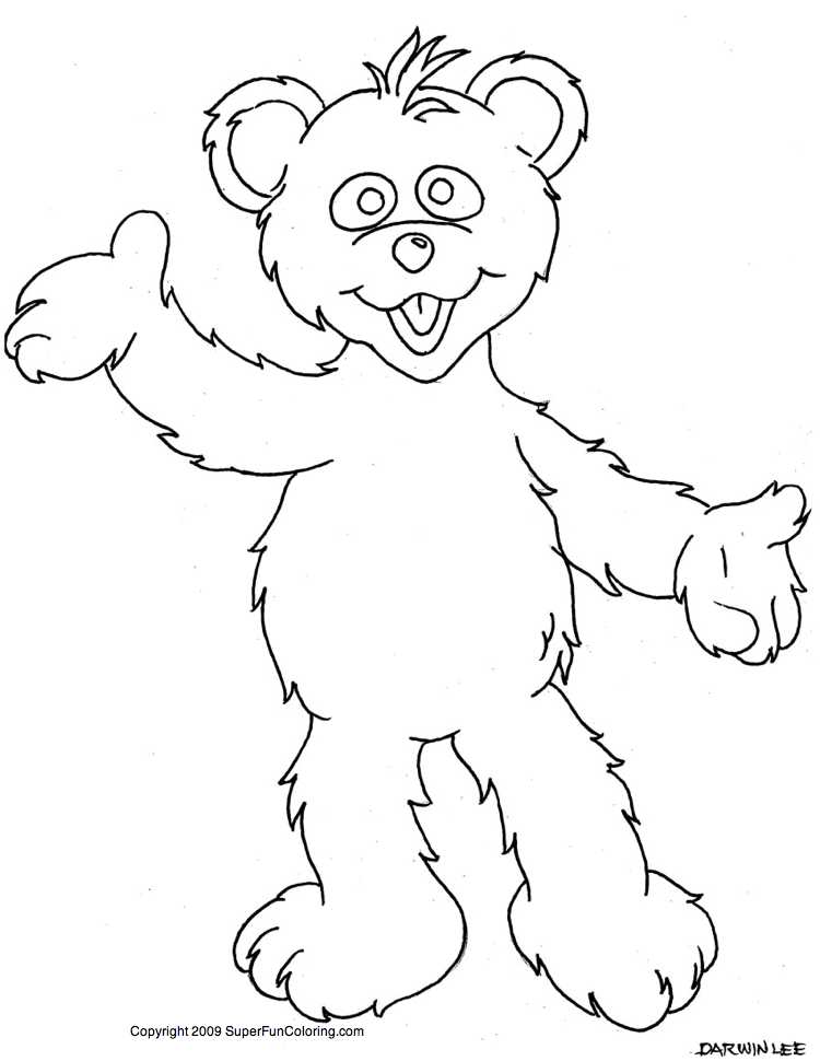 cartoon bears coloring pages - photo #3
