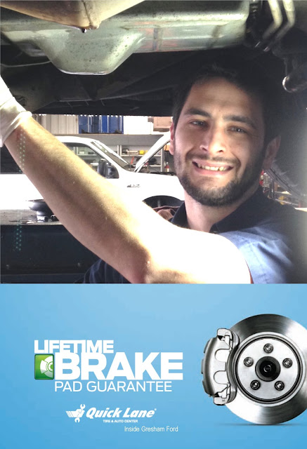 Brake Pad Guarantee at the Quicklane inside Gresham Ford
