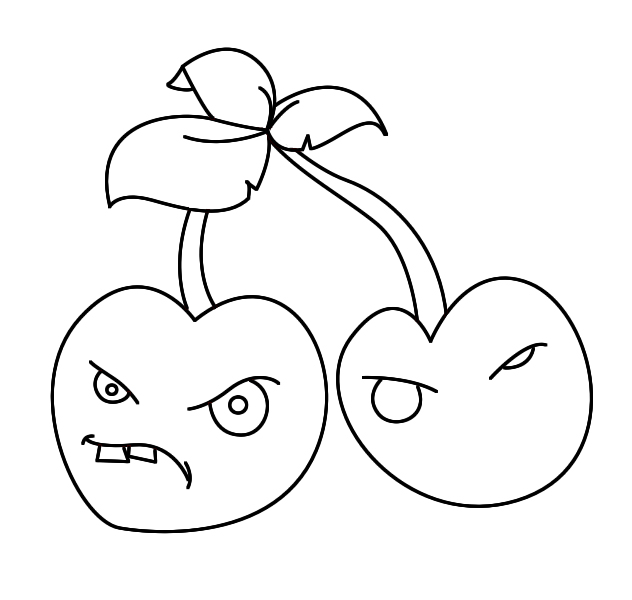 How To Draw Plants Vs Zombies Cherries Draw Central