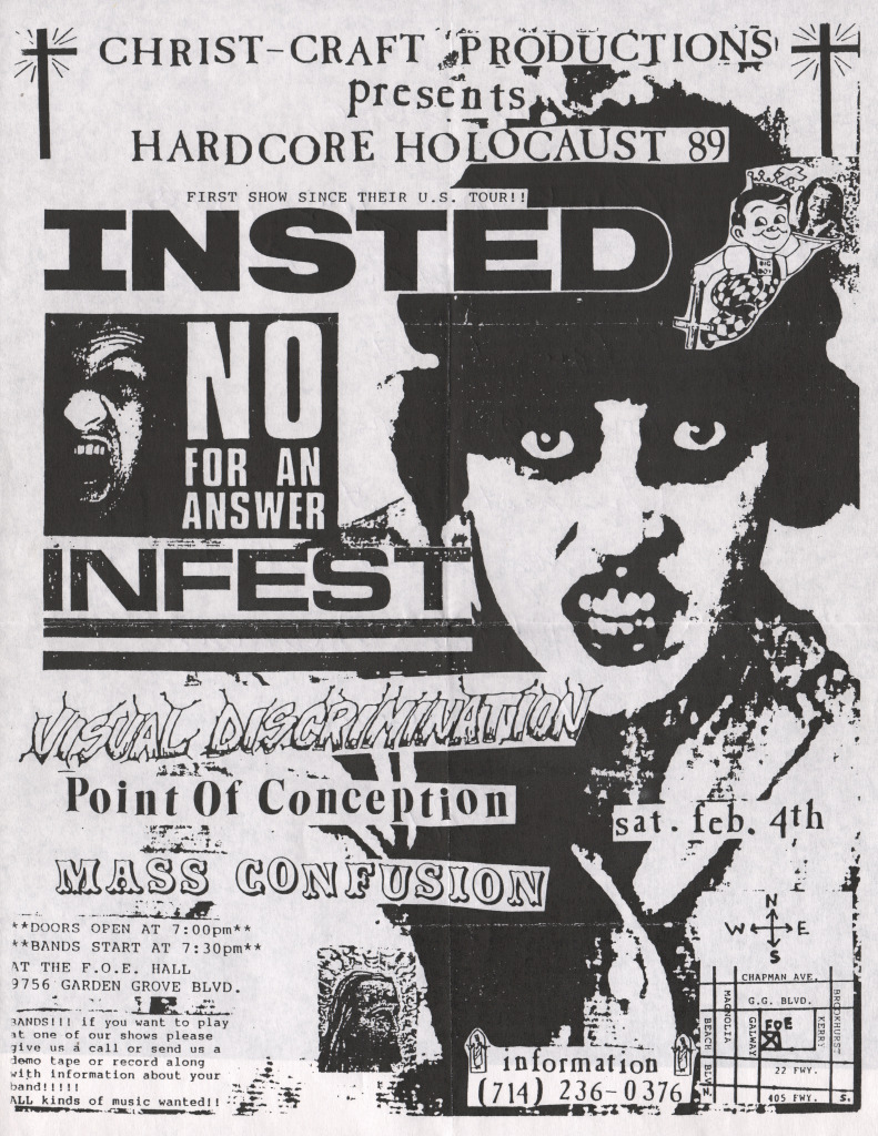 DEDICATED TO SOCIETY. Infest Discography.: INFEST Live 2-4-1989 Garden ...