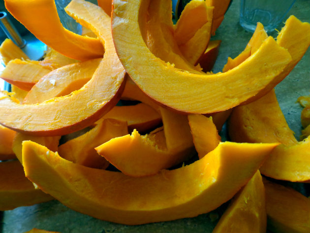 squash cut into slices