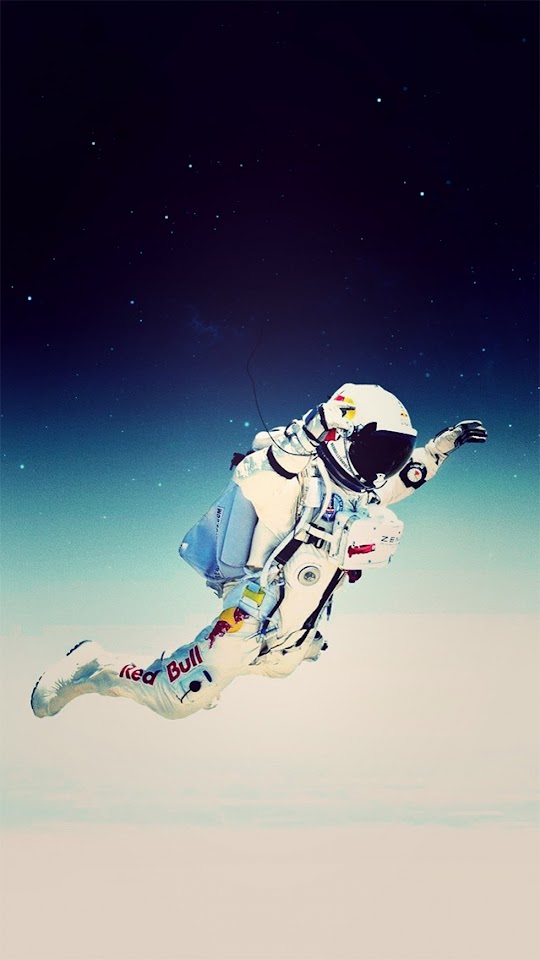 Jump From Space Red Bull Felix Baumgartner Illustration  Galaxy Note HD Wallpaper