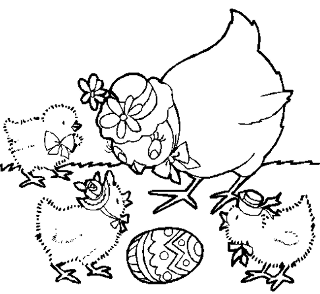 easter baby chicks coloring pages - photo #29