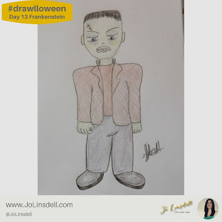 #Drawlloween Day 13 Frankenstein #Drawing #challenge