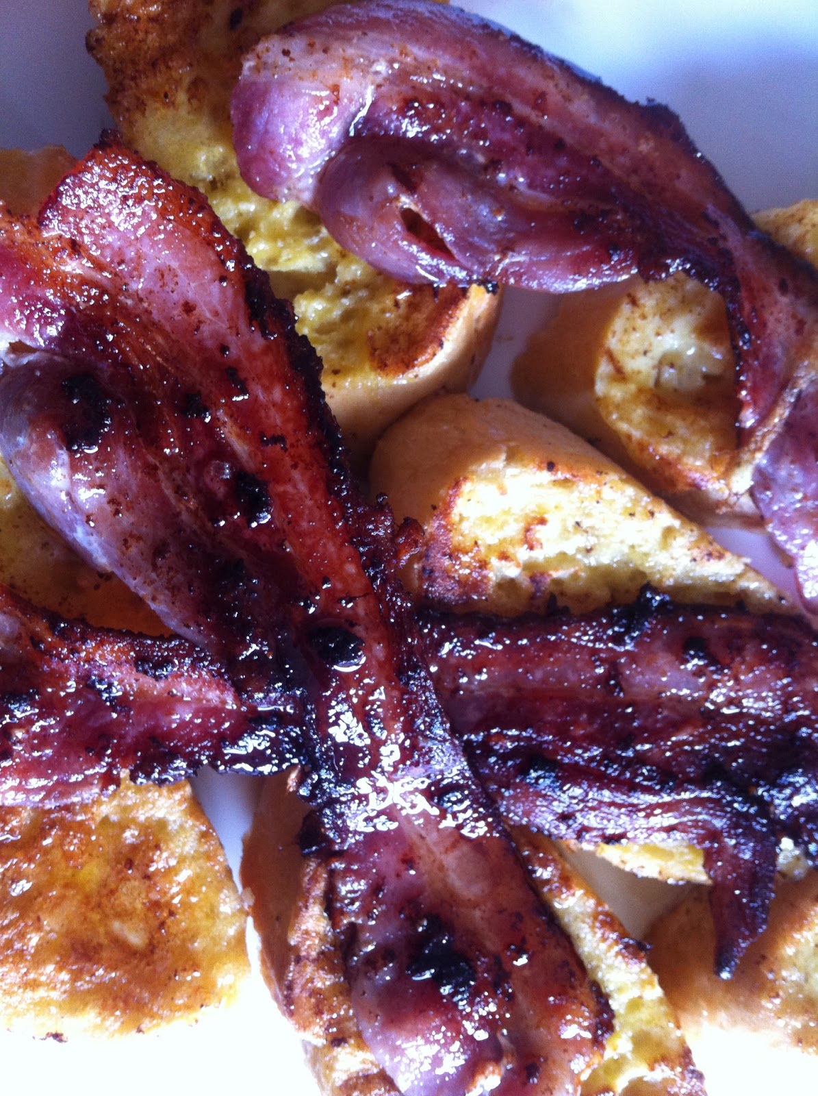 Maple syrup and streaky bacon