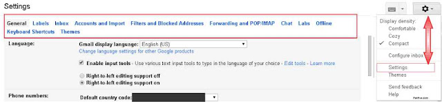 Gmail Settings Tab Gmail Settings Tab