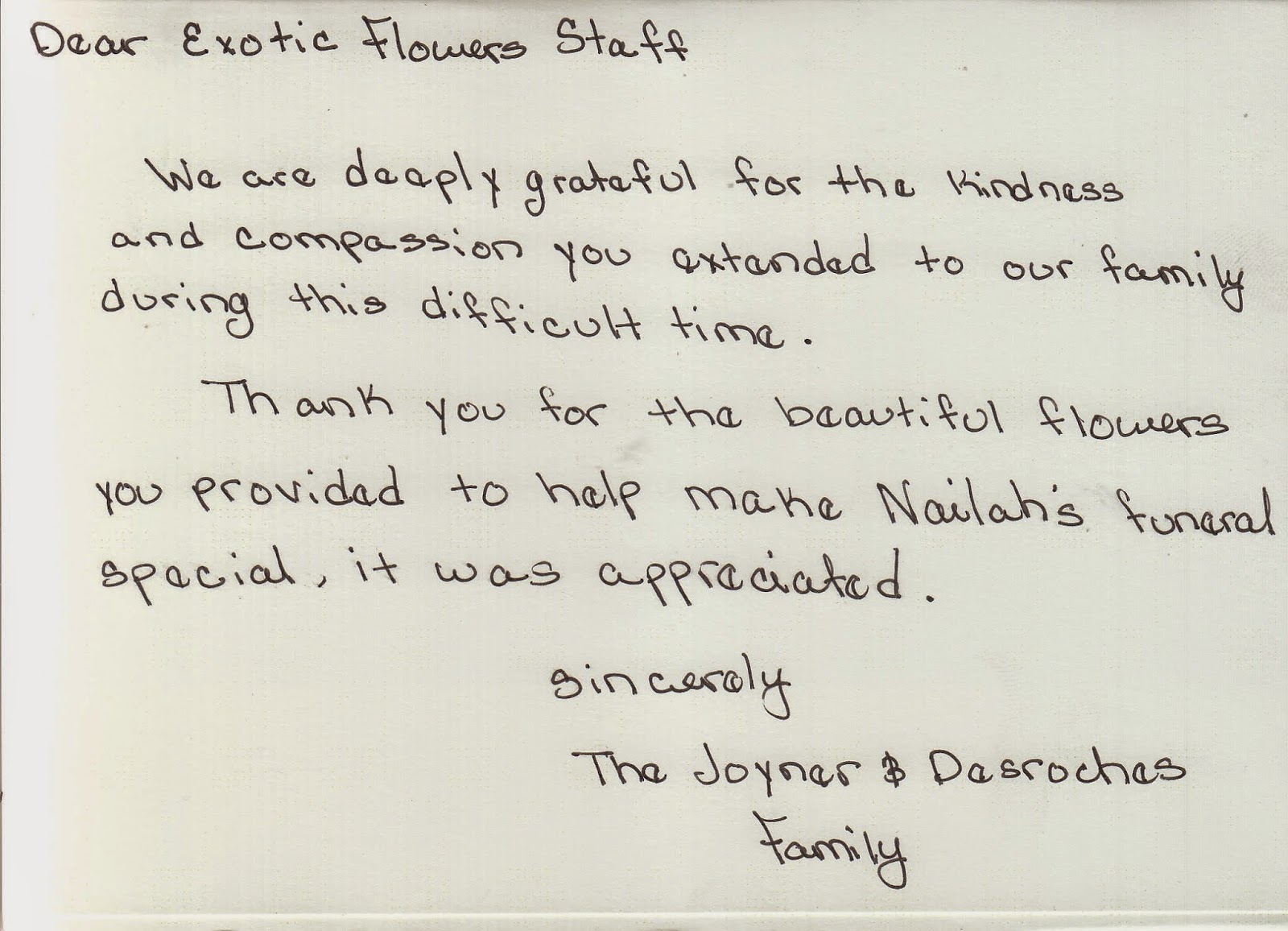 Exotic Flowers in Boston Testimonials Funeral Flowers in Boston