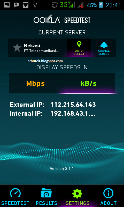 Tes Kecepatan Internet Android Anda (Review Speedtest)