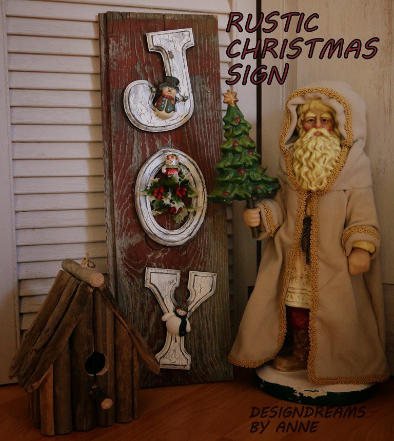 Rustic Christmas Sign by Design Dreams by Anne