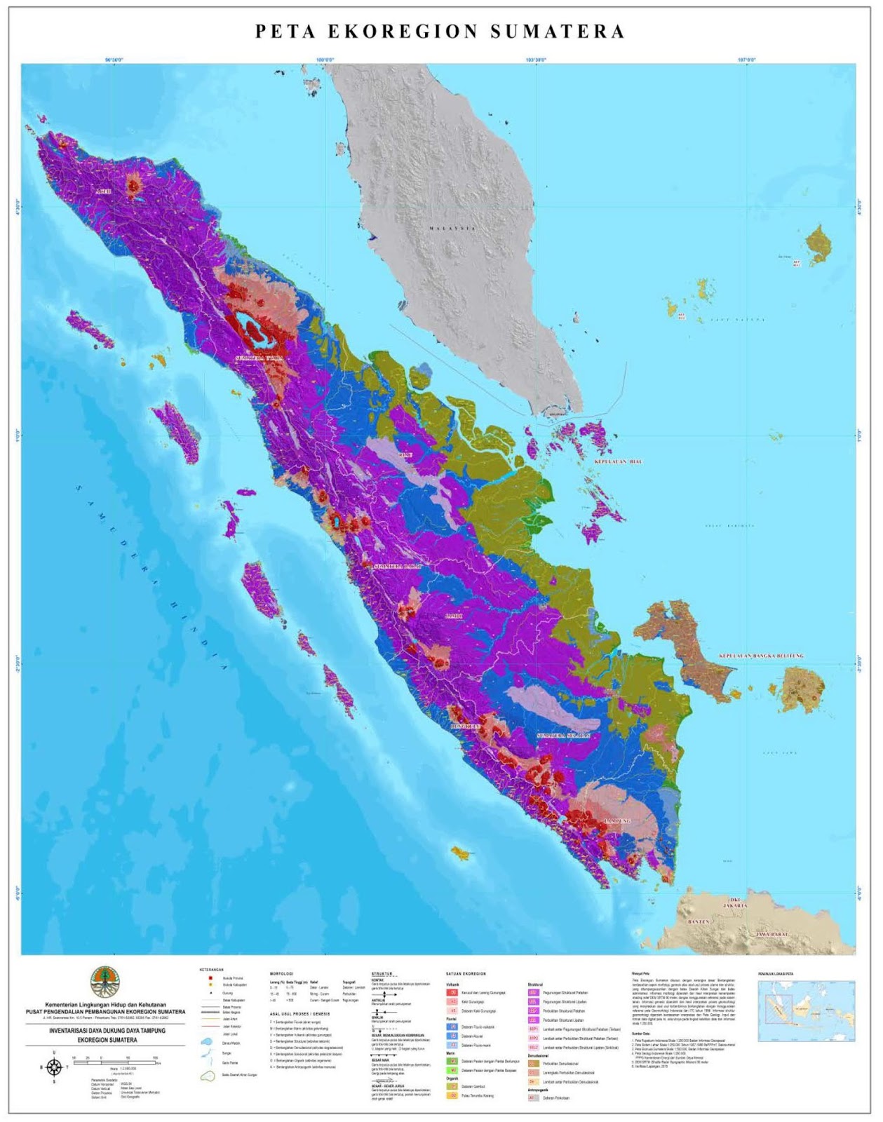 Contoh Peta Ekoregion Pulau Sumatera
