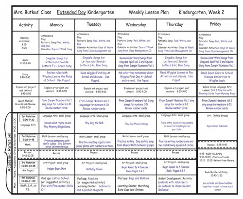 Kindergarten Lesson Plans: Week Two!