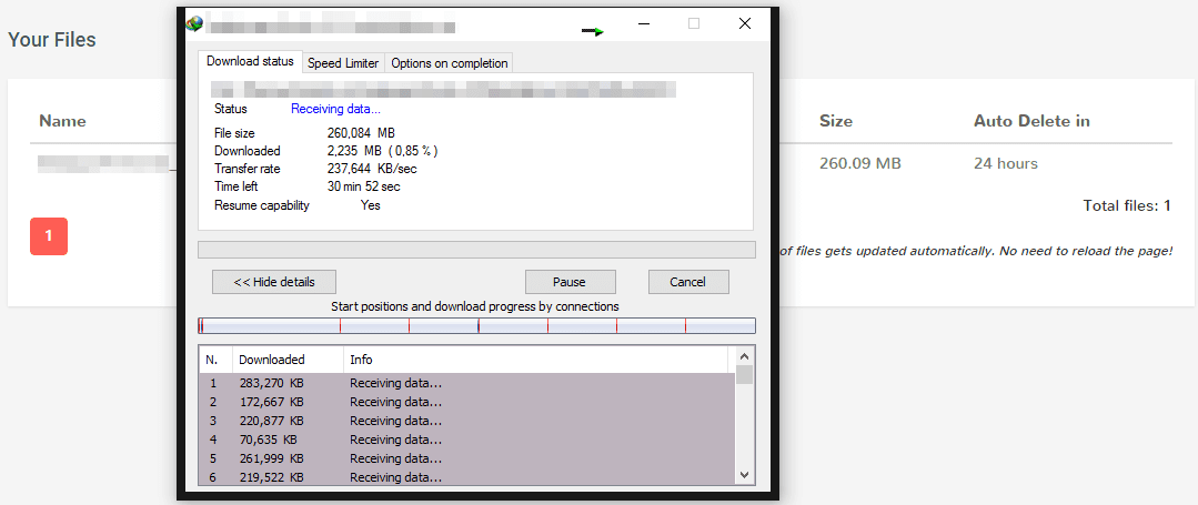 Receiving data