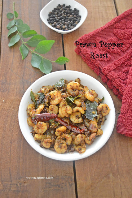 Prawn Pepper Roast Recipe | Iral Milagu Varuval Recipe