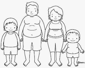 Maestra de Infantil: Dibujos para colorear la familia. Dibujos variados y  con modelo para copiar.
