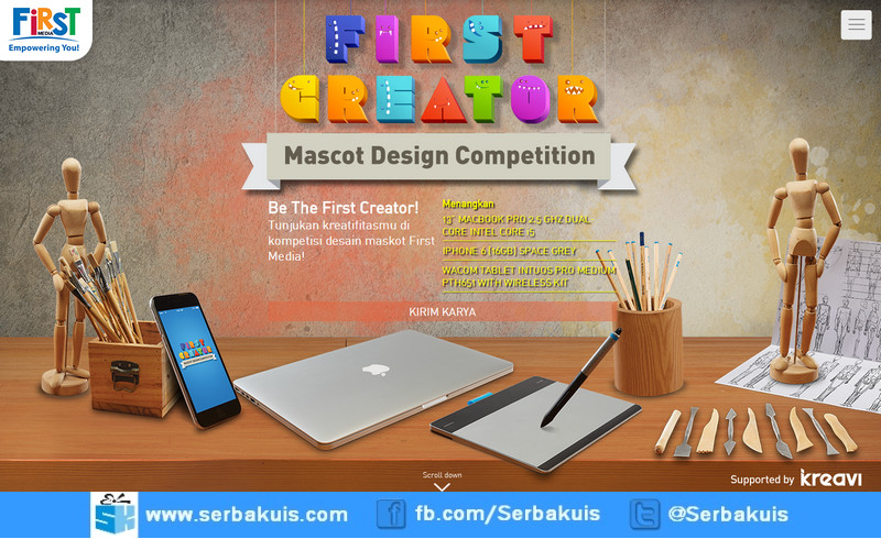 Kontes Desain Maskot First Creator Berhadiah Macbook Pro