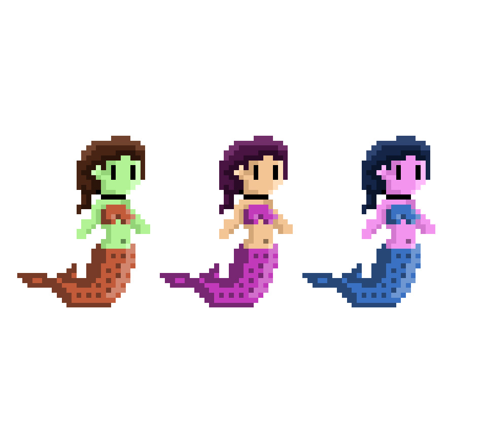 Pixel Mermaids.