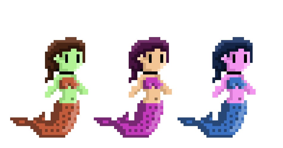 Pixel Mermaids.