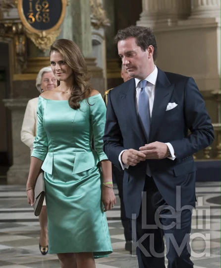 Princess Madeleine and Mr Christopher O'Neill in the Royal Chapel