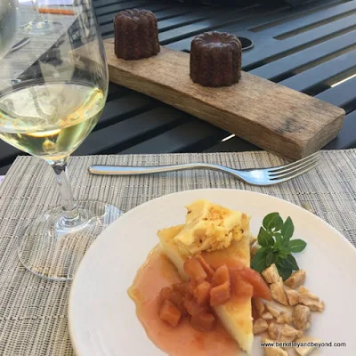 buttermilk pie and caneles de Bordeaux are desserts at paired tasting at Kendall-Jackson Wine Estate & Gardens in Fulton, California