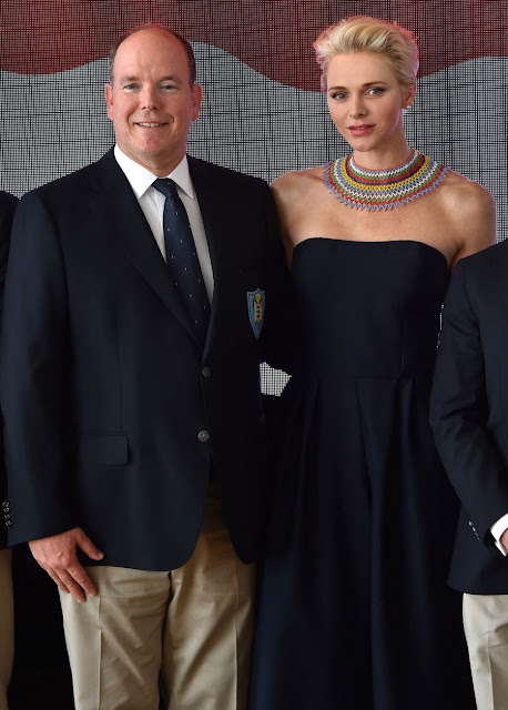 Princess Charlene in Louis Vuitton Jumpsuit For The 2019 Abu Dhabi Grand  Prix - The Royal Couturier