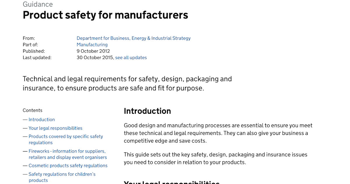 Studio Practice Product safety for manufacturers