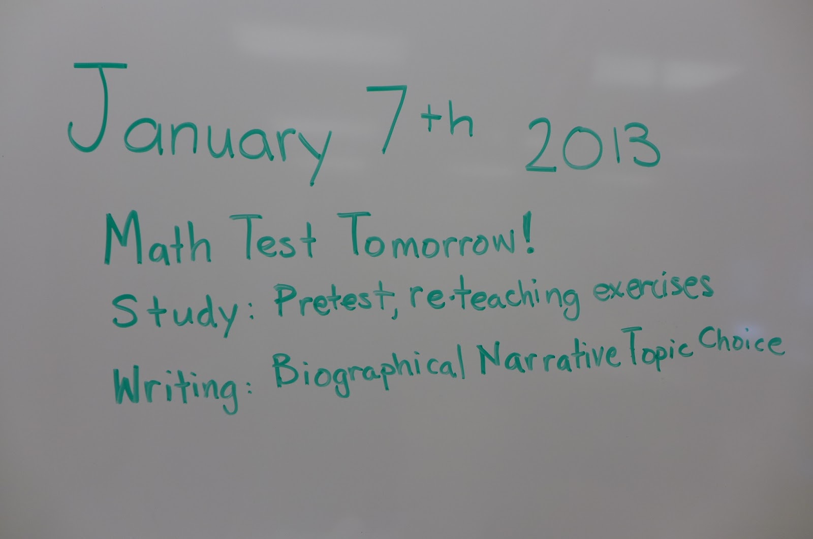 Extrapolate 308: Math Topic 6 Test Tomorrow!
